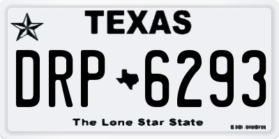 TX license plate DRP6293