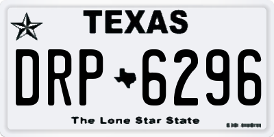 TX license plate DRP6296