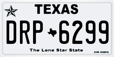 TX license plate DRP6299