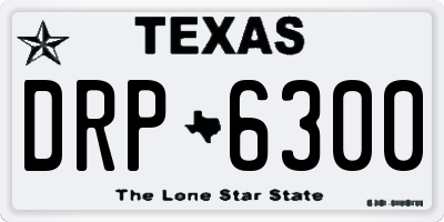 TX license plate DRP6300