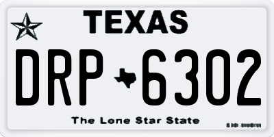 TX license plate DRP6302