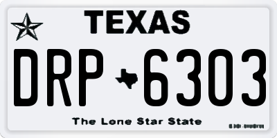 TX license plate DRP6303