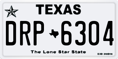 TX license plate DRP6304