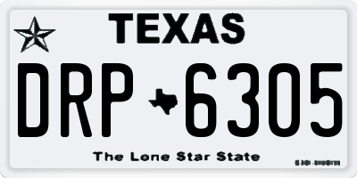 TX license plate DRP6305