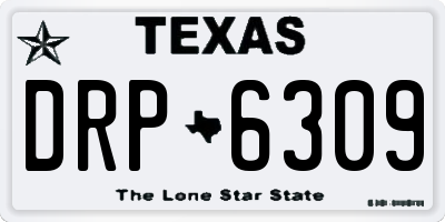 TX license plate DRP6309