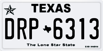 TX license plate DRP6313