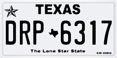 TX license plate DRP6317
