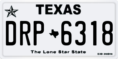 TX license plate DRP6318