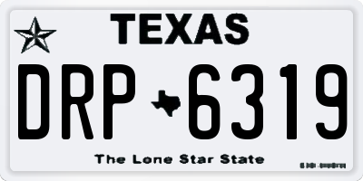 TX license plate DRP6319