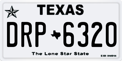 TX license plate DRP6320