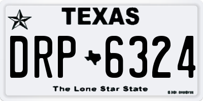 TX license plate DRP6324