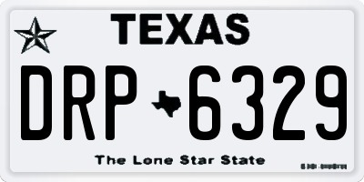 TX license plate DRP6329