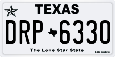 TX license plate DRP6330