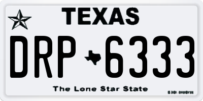 TX license plate DRP6333