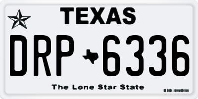 TX license plate DRP6336