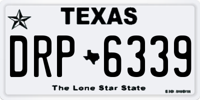 TX license plate DRP6339