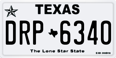 TX license plate DRP6340
