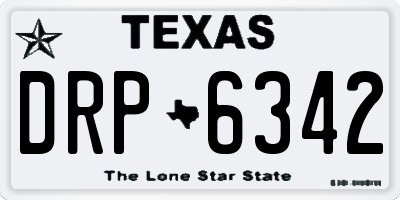 TX license plate DRP6342