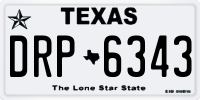 TX license plate DRP6343