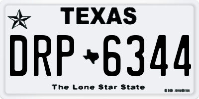 TX license plate DRP6344