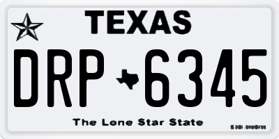 TX license plate DRP6345