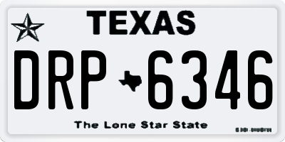 TX license plate DRP6346