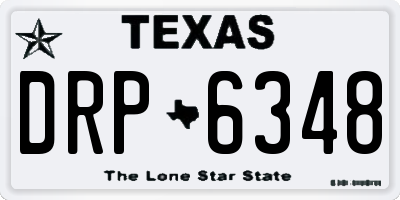 TX license plate DRP6348