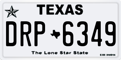 TX license plate DRP6349