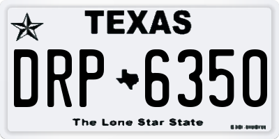 TX license plate DRP6350