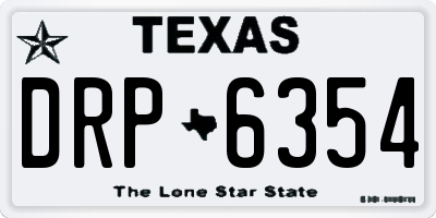 TX license plate DRP6354