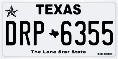 TX license plate DRP6355