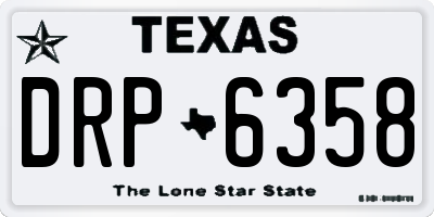 TX license plate DRP6358