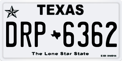 TX license plate DRP6362