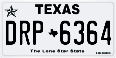 TX license plate DRP6364