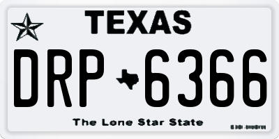 TX license plate DRP6366