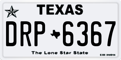 TX license plate DRP6367