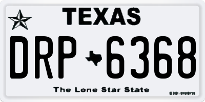 TX license plate DRP6368