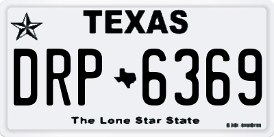 TX license plate DRP6369