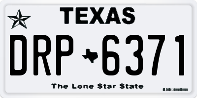 TX license plate DRP6371