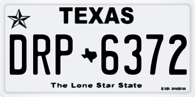 TX license plate DRP6372
