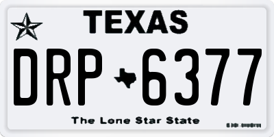 TX license plate DRP6377