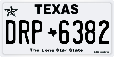 TX license plate DRP6382