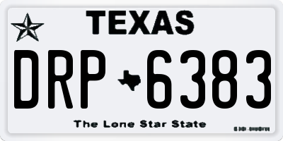TX license plate DRP6383