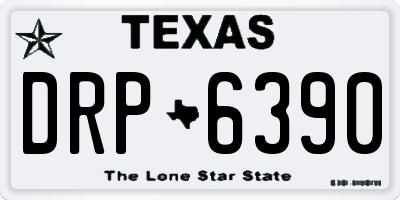 TX license plate DRP6390