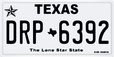 TX license plate DRP6392
