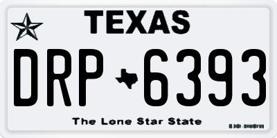 TX license plate DRP6393