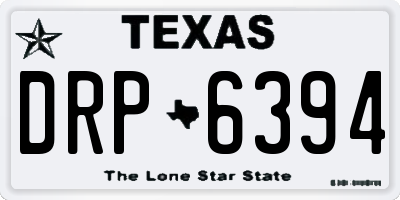 TX license plate DRP6394