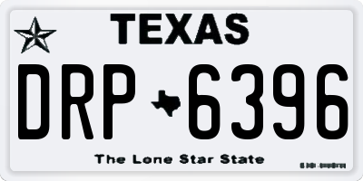 TX license plate DRP6396