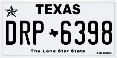 TX license plate DRP6398