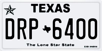 TX license plate DRP6400